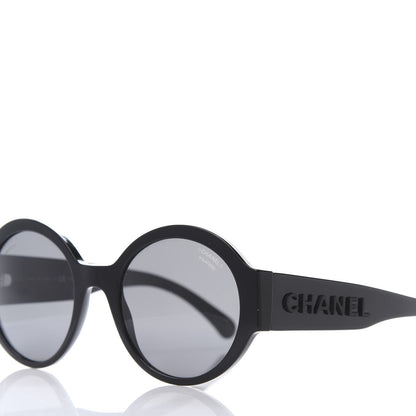 Chanel Acetate Polarized Round Sunglasses 5410 Black 7 of 7