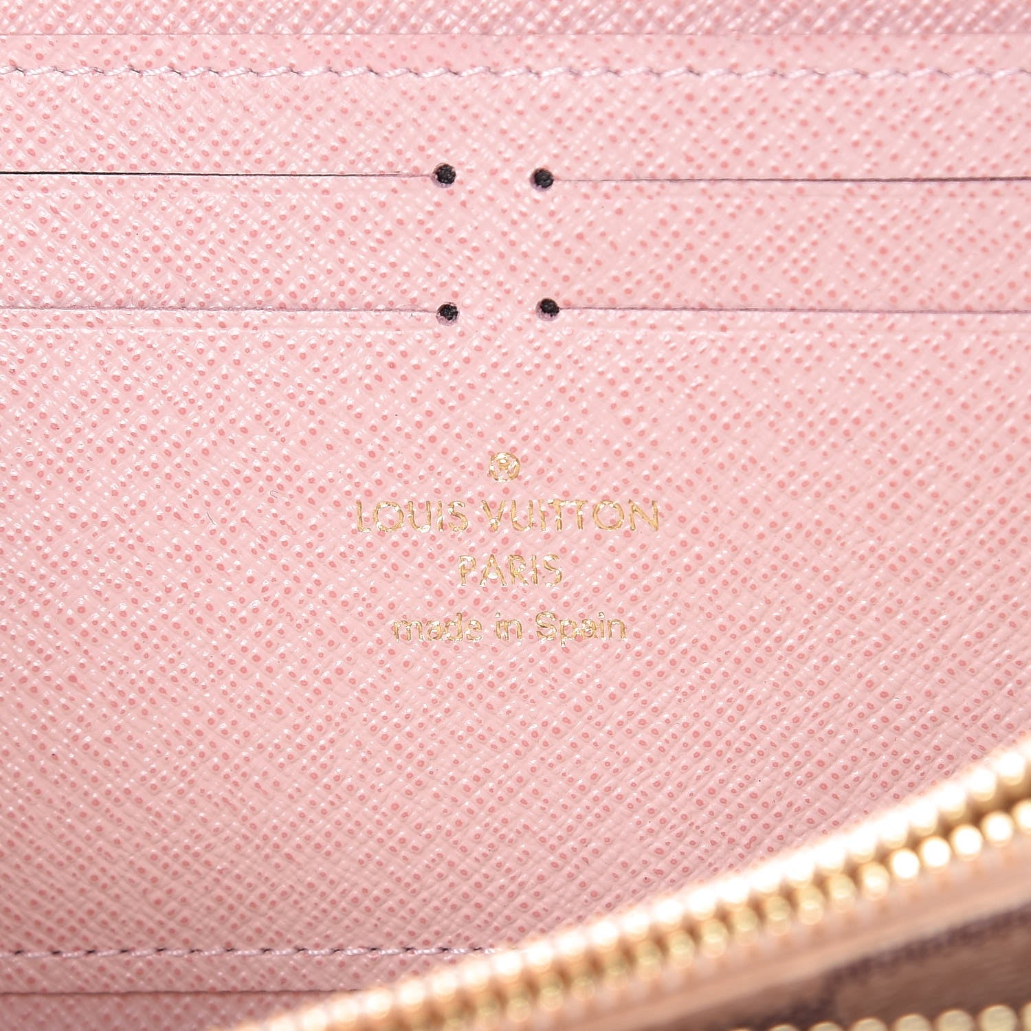 Louis Vuitton Damier Azur Clemence Wallet Rose Ballerine 3 of 4