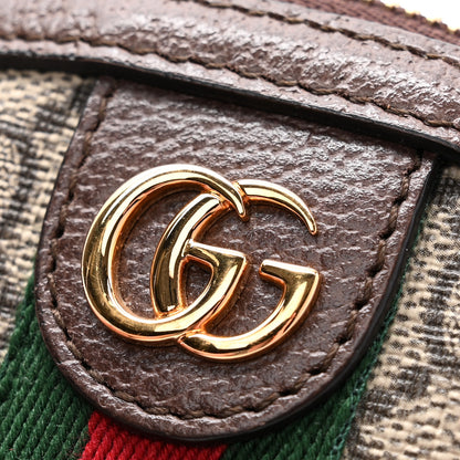 Gucci GG Supreme Monogram Web Ophidia Dome Key Pouch Beige New Acero 8 of 9