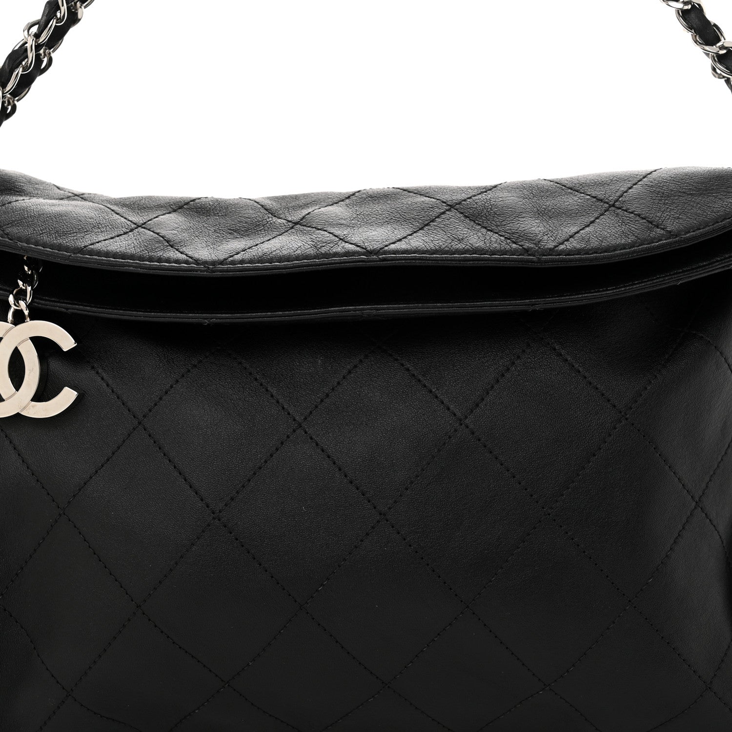 Chanel Lambskin Stitched Medium Ultimate Soft Tote Black 8 of 12