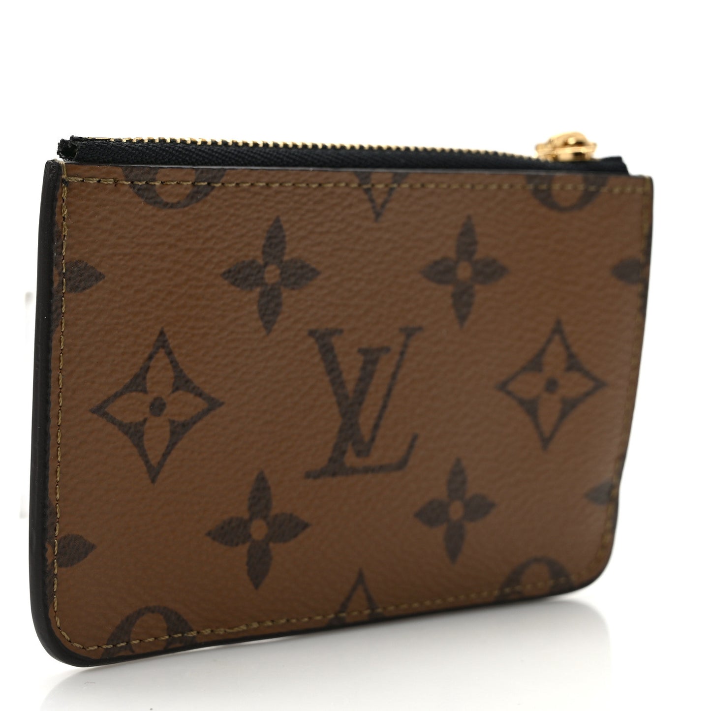 Reverse Monogram Zipped Romy Card Holder
