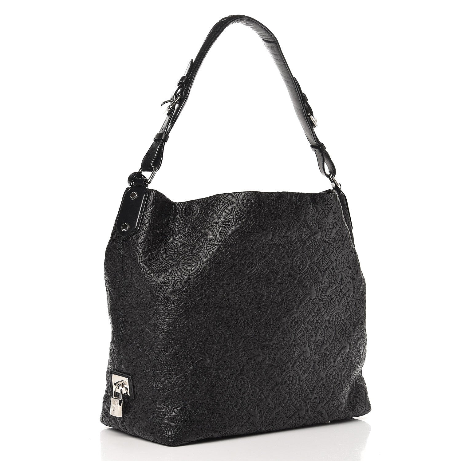 Louis Vuitton Monogram Lambskin Antheia Hobo PM Black 3 of 7