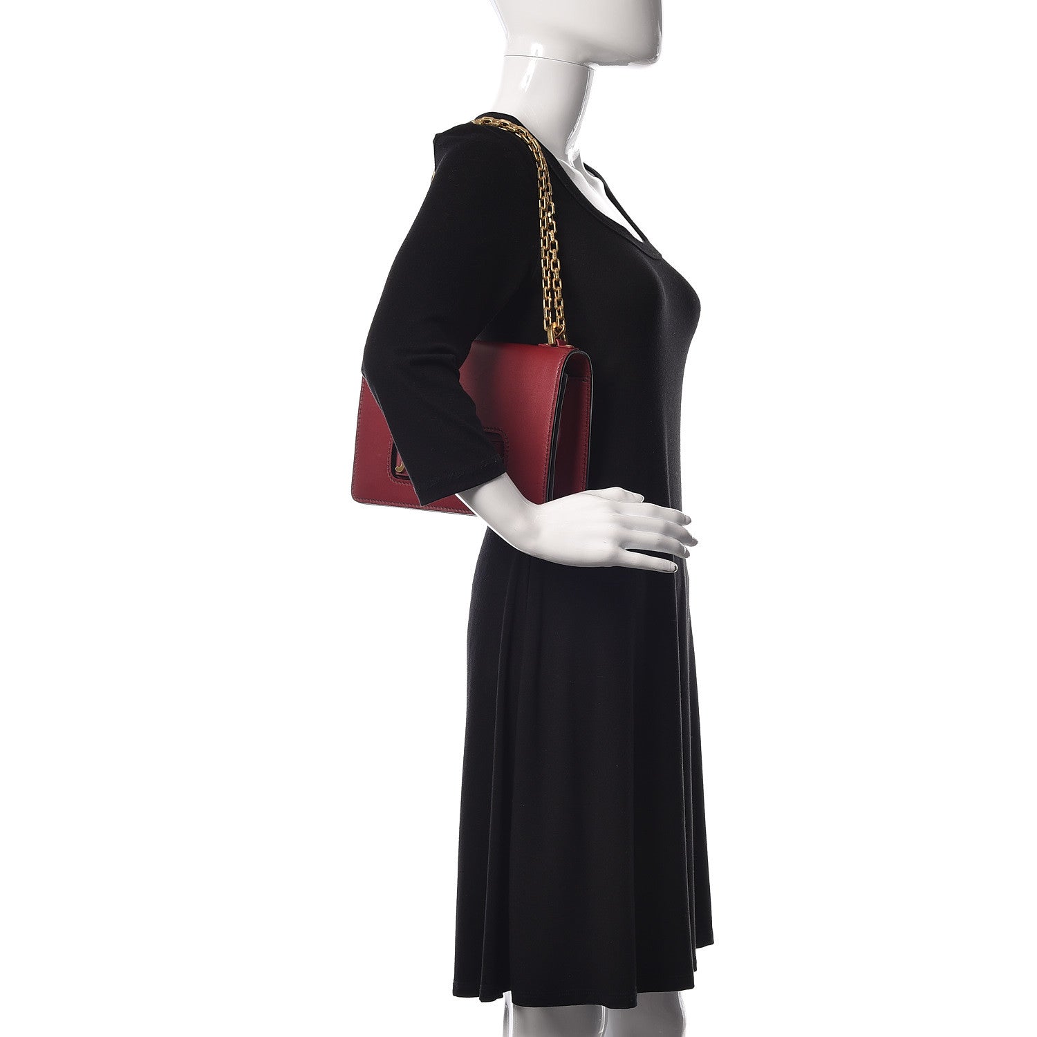 Christian Dior Calfskin J'Adior Chain Flap Bag Red 2 of 16