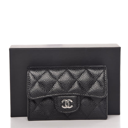 Chanel Caviar Quilted Flap Card Holder Black 11 of 11