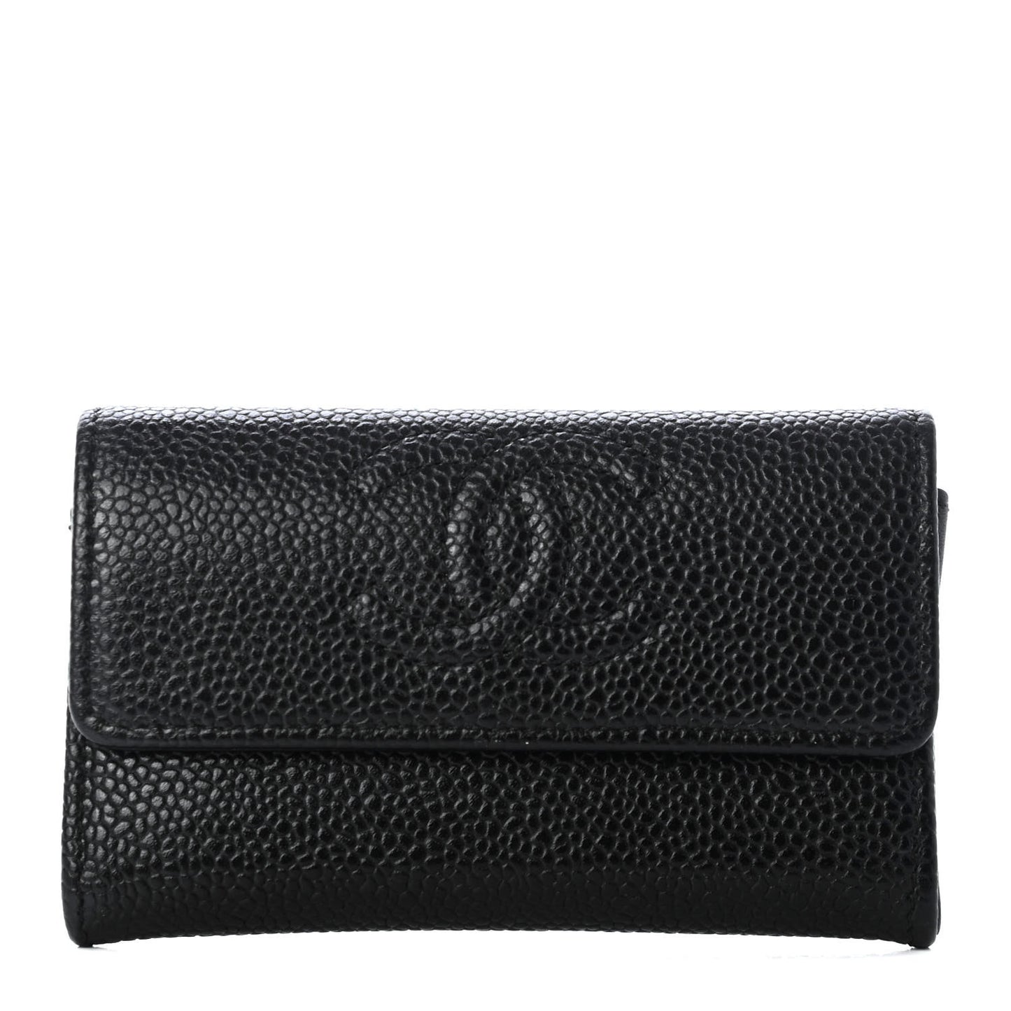 Caviar Timeless CC Flap Card Holder Black
