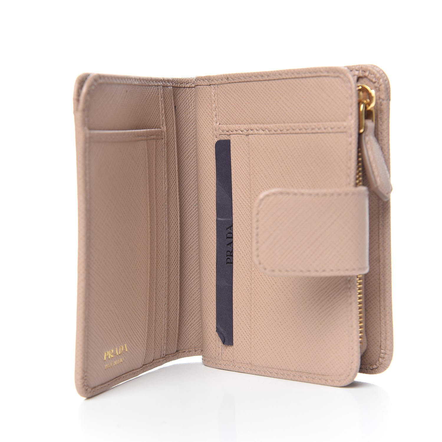 Prada Saffiano Metal Compact Wallet Cipria 5 of 9