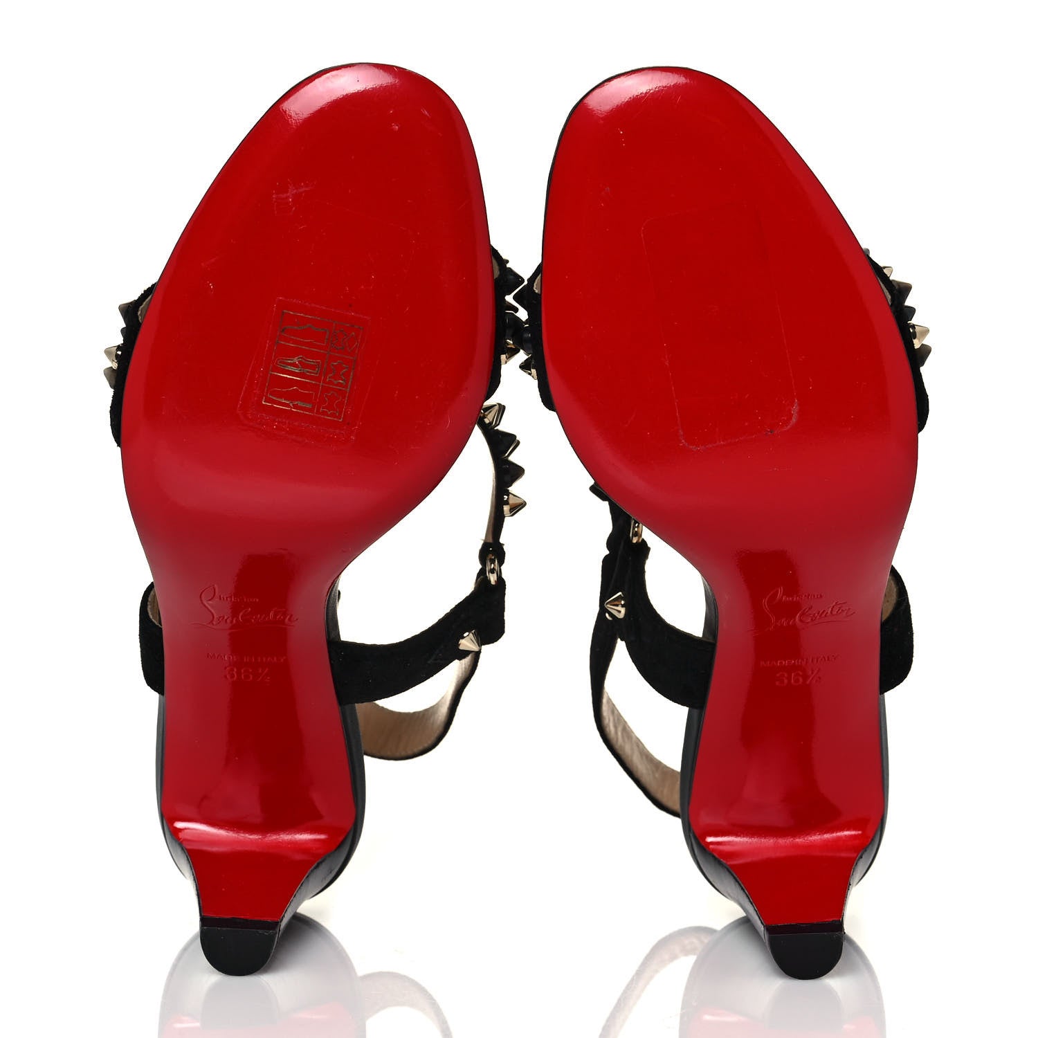 Christian Louboutin Veau Velours Bikee Bike 70 Sandals 36.5 Black 5 of 8