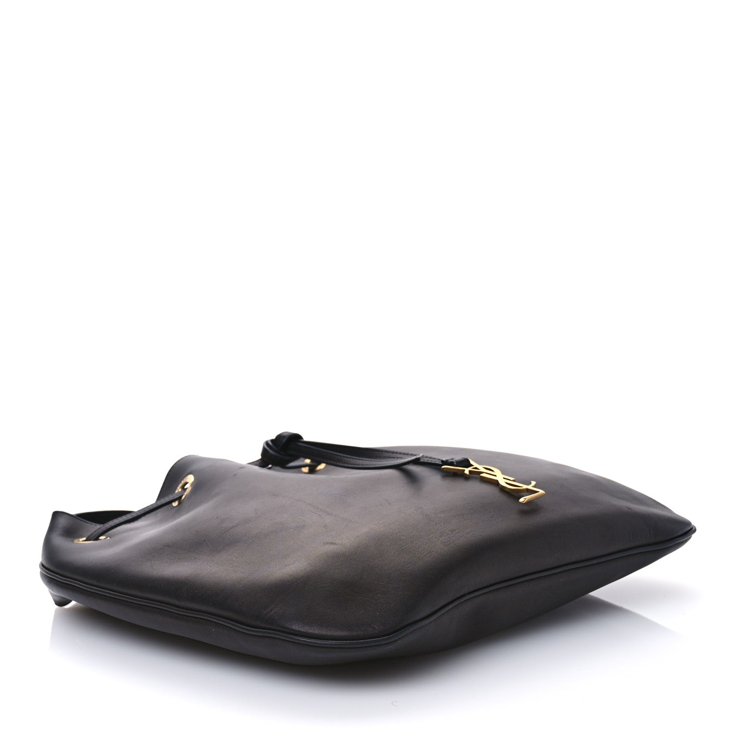Saint Laurent Calfskin Medium Paris VII Flat Hobo Black 4 of 8
