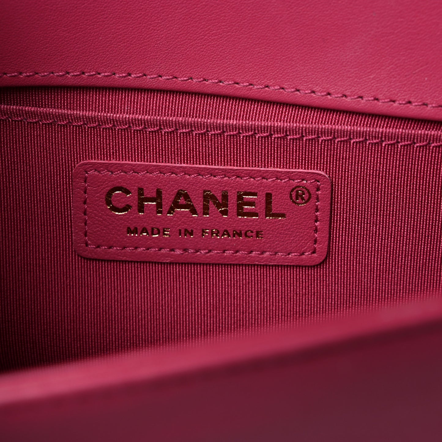 Lambskin Tweed Quilted Small Boy Flap Dark Pink