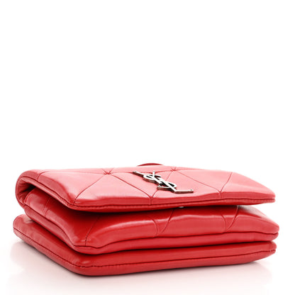 Saint Laurent Lambskin Patchwork Monogram Small Jamie Red 4 of 10