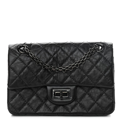 Chanel Aged Calfskin Quilted 2.55 Reissue Mini Flap So Black 1 of 11