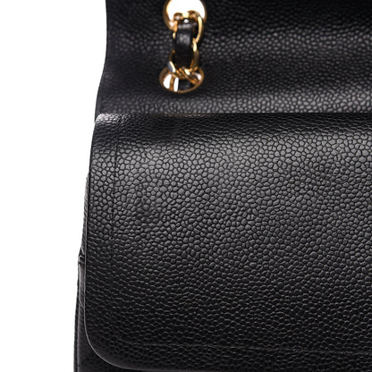 Chanel Caviar Quilted Jumbo Double Flap Black 11 of 16