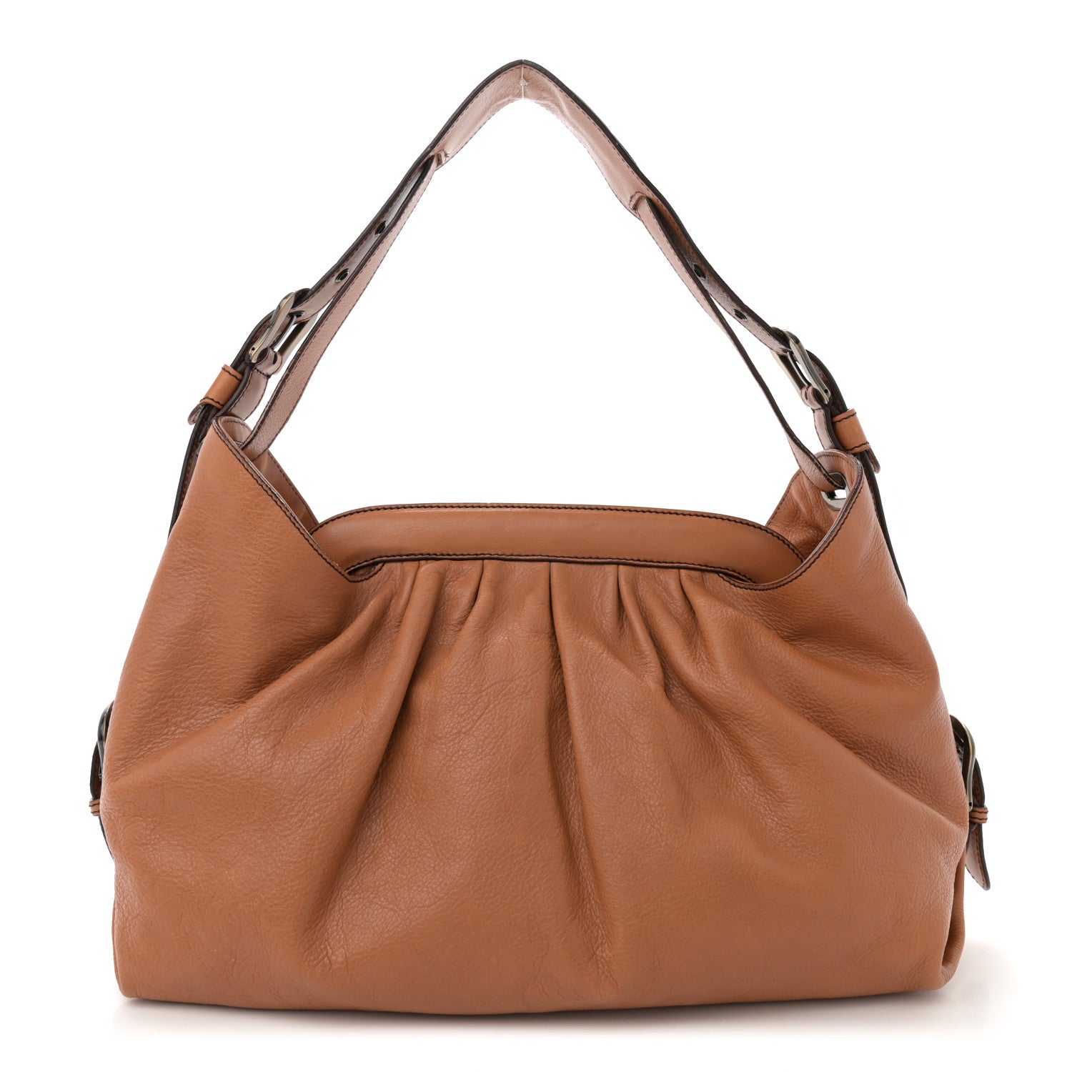 Fendi Grained Calfskin Doctor B Hobo Bag Cognac 1 of 16