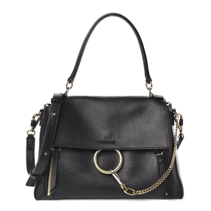 Chloe Calfskin Medium Faye Day Shoulder Bag Black 1 of 12