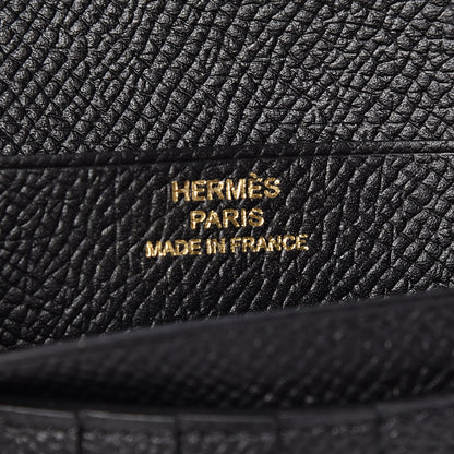 Hermes Epsom Bearn Compact Wallet Black 6 of 7