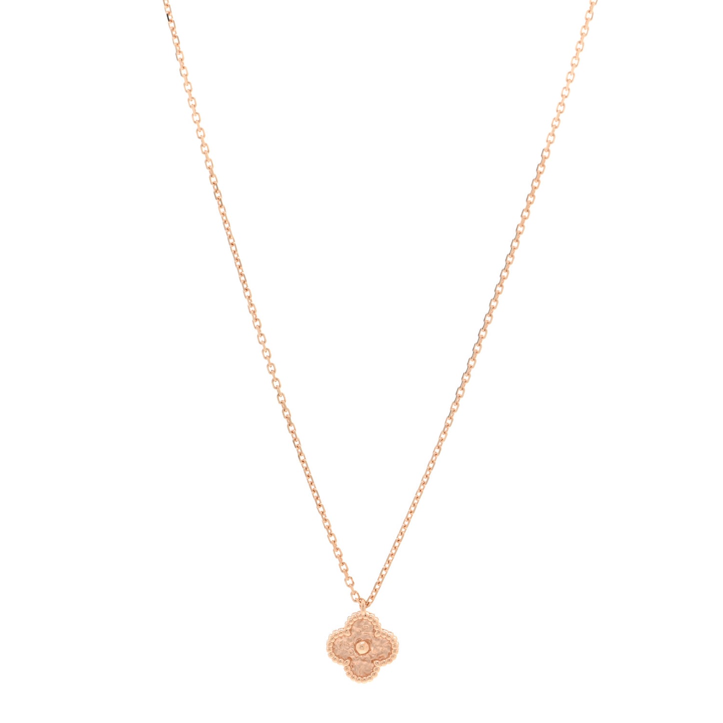 18K Rose Gold Sweet Alhambra Pendant Necklace