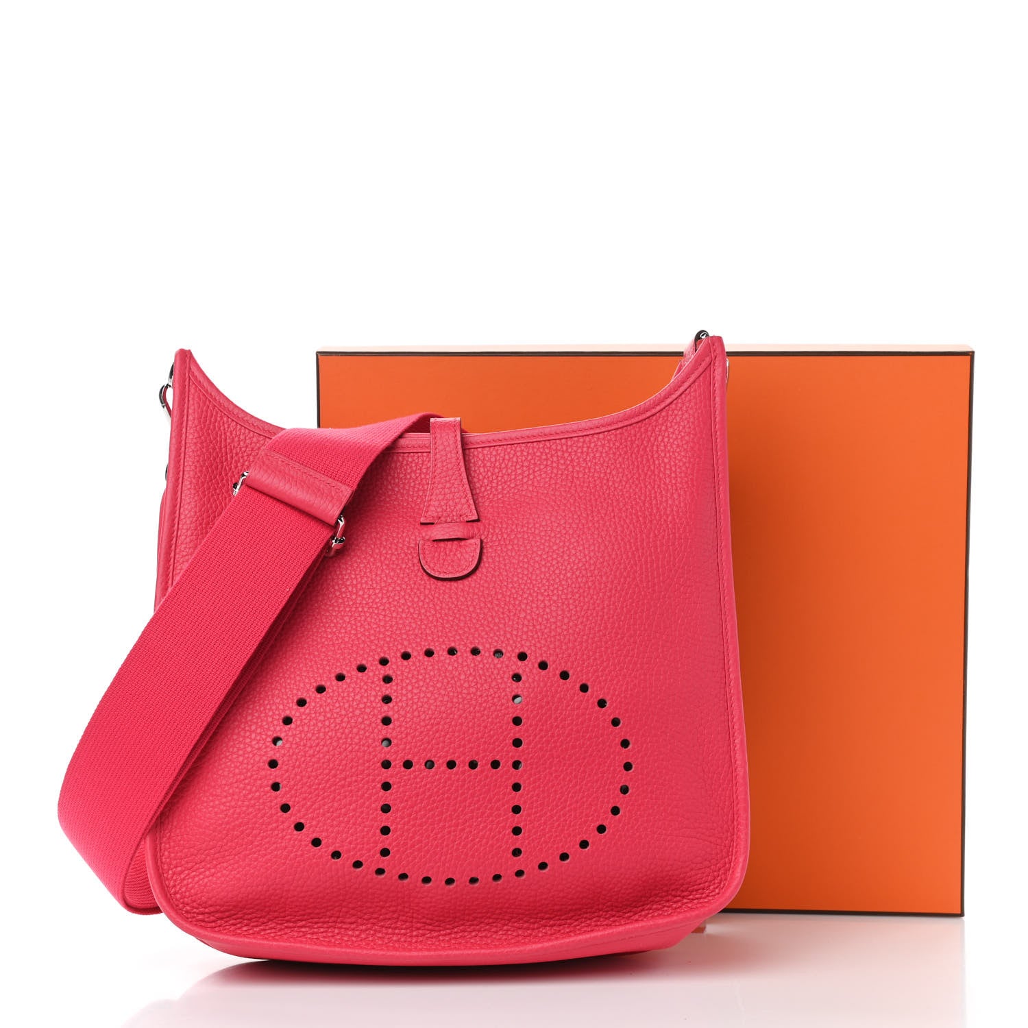 Hermes Taurillon Clemence Evelyne III PM Rose Extreme 11 of 11