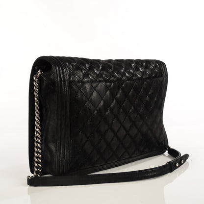 Chanel Goatskin Quilted Large Gentle Boy Flap Black 3 of 8