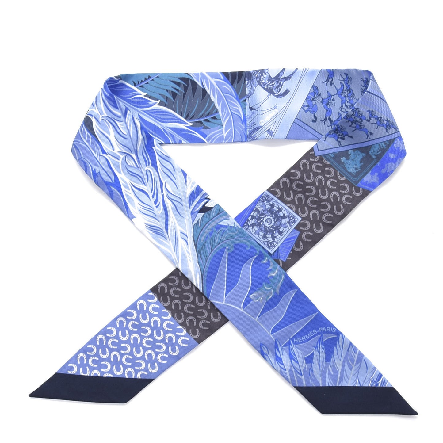 Silk Cheval Phoenix Twilly Marine Ciel Cobalt