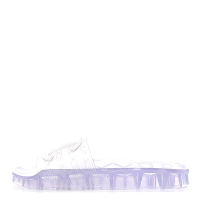 Chanel PVC Transparent CC Flat Slide Sandals 40 White 1 of 9