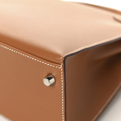 Hermes Madame Calfskin Kelly Sellier 28 Gold 12 of 15