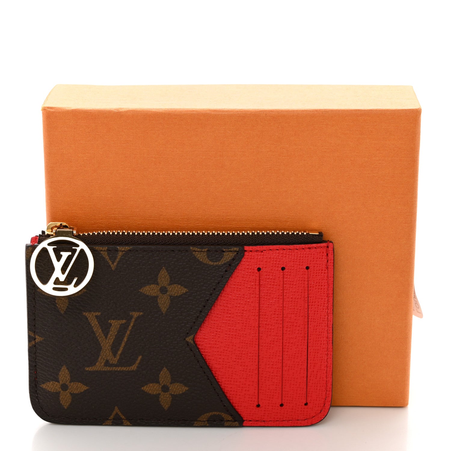 Louis Vuitton Monogram Zipped Romy Card Holder Red 7 of 7