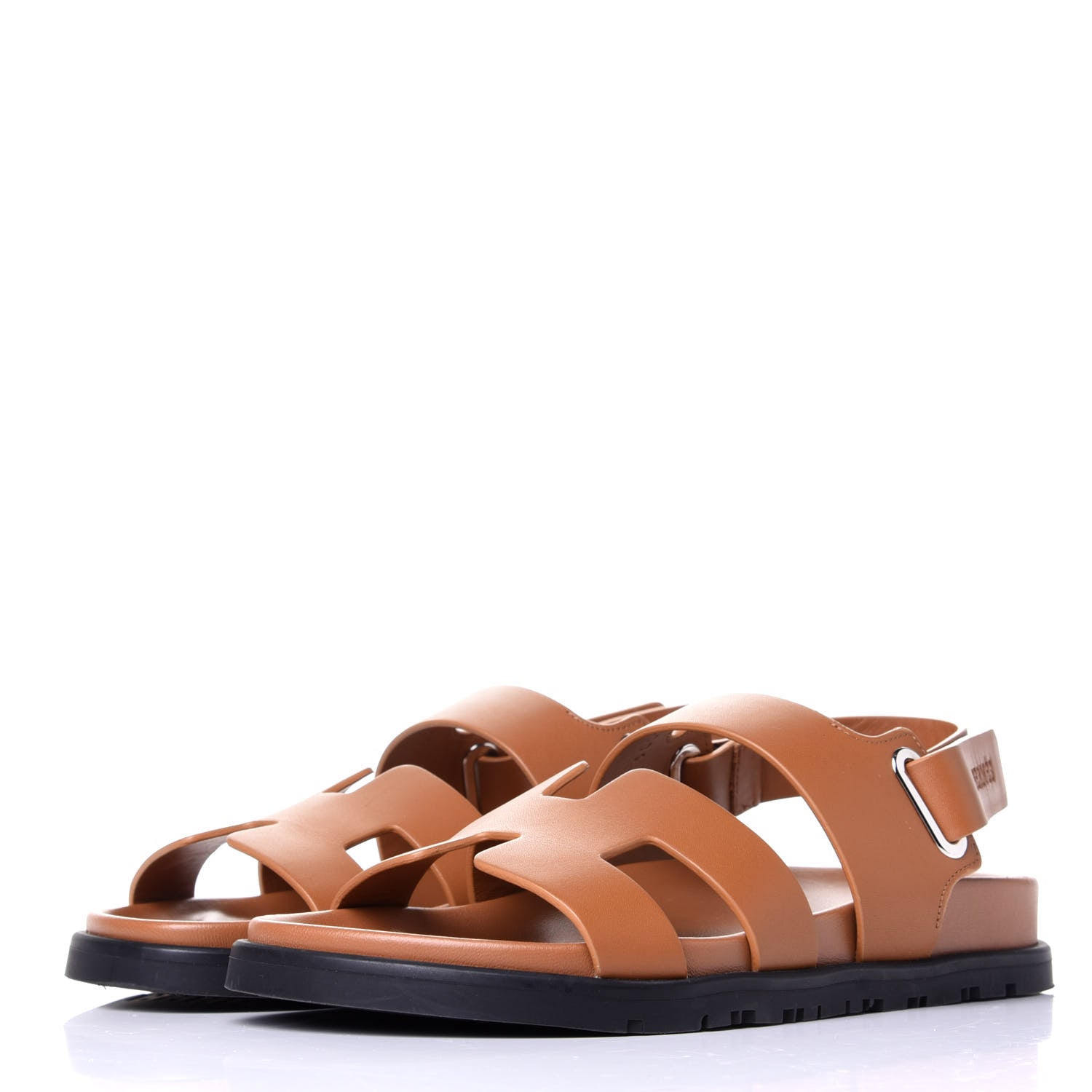 Hermes Calfskin Womens Takara Sandals 35 Gold 3 of 10