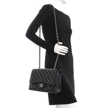 Chanel Caviar Quilted Jumbo Single Flap Black 2 of 8