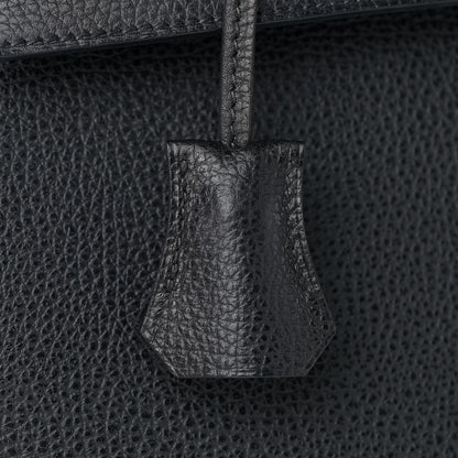 Hermes Vache Liegee Kelly Sellier 32 Black 30 of 34