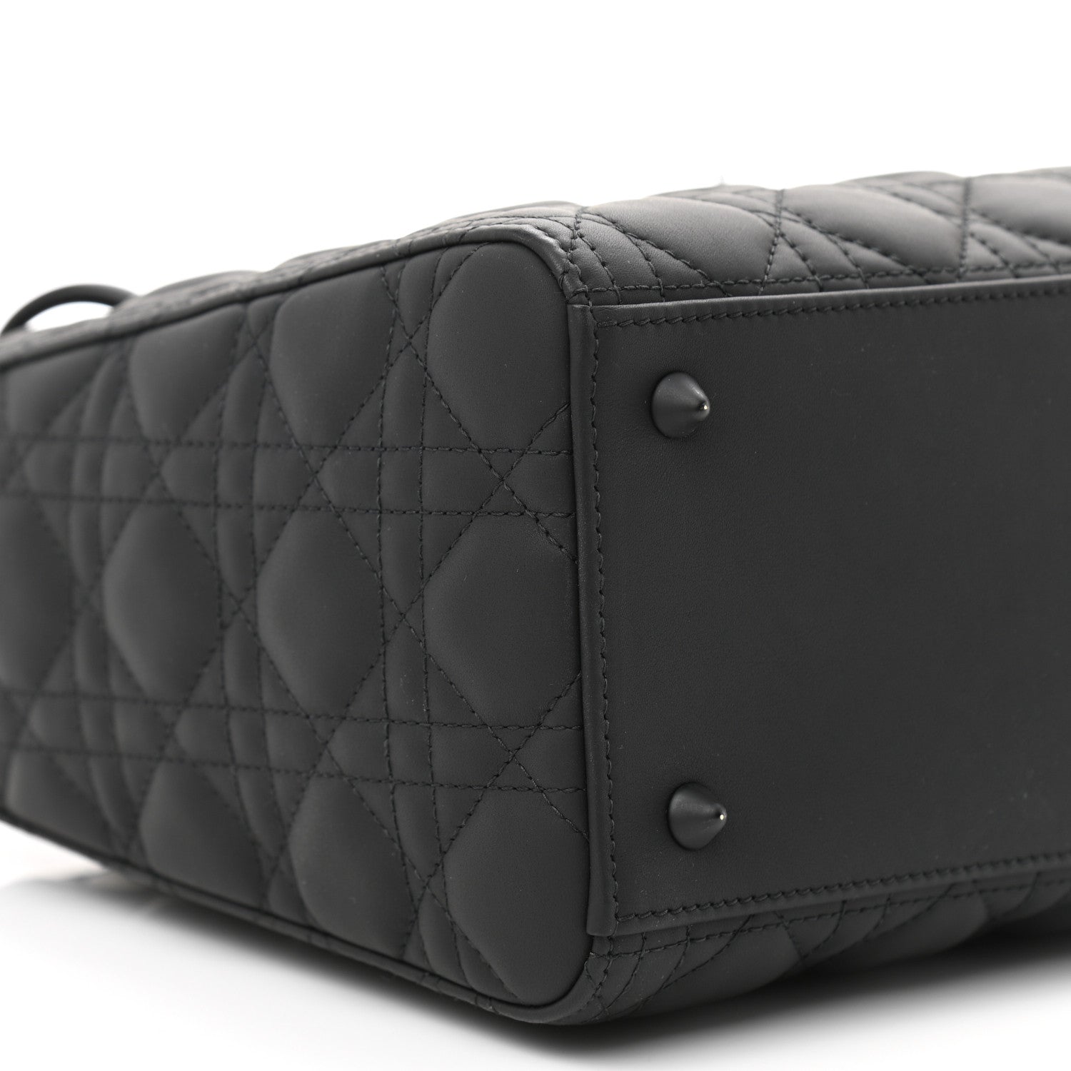 Christian Dior Ultra Matte Calfskin Cannage Medium Lady Dior Black 9 of 11