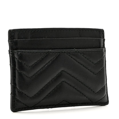 Gucci Calfskin Matelasse GG Marmont Card Holder Black 3 of 6