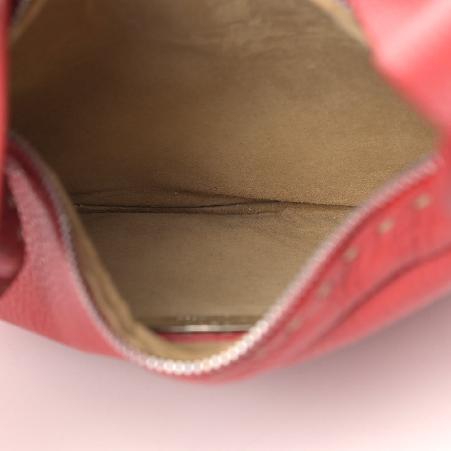 Calfskin Romano Selleria Hobo Bag Red