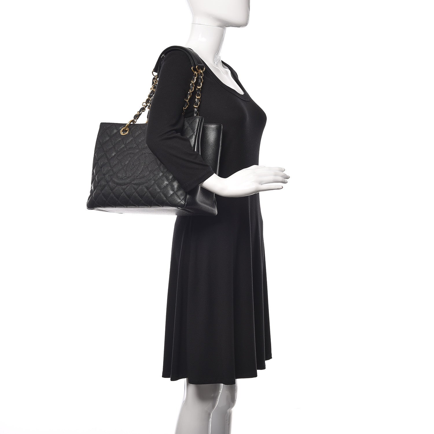 Chanel Caviar Quilted Grand Shopping Tote GST Black 2 of 13