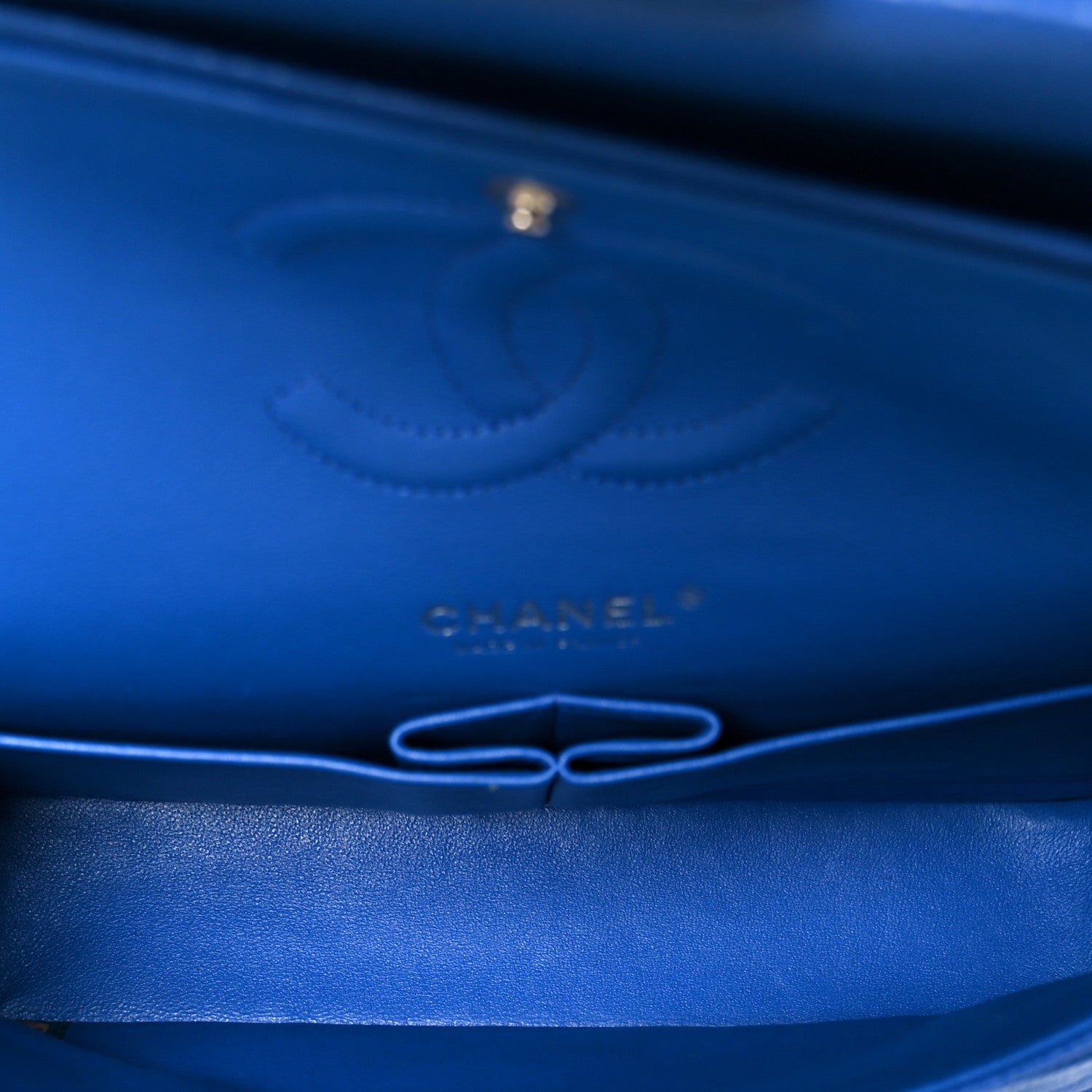 Chanel Caviar Quilted Medium Double Flap Blue 5 of 11