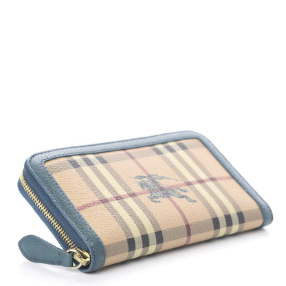 Burberry Haymarket Check Large Ziggy Zip Around Wallet Blue 3 of 5