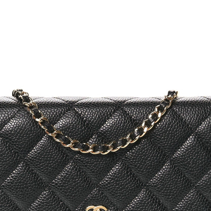 Chanel Caviar Quilted Wallet On Chain WOC Black 9 of 12