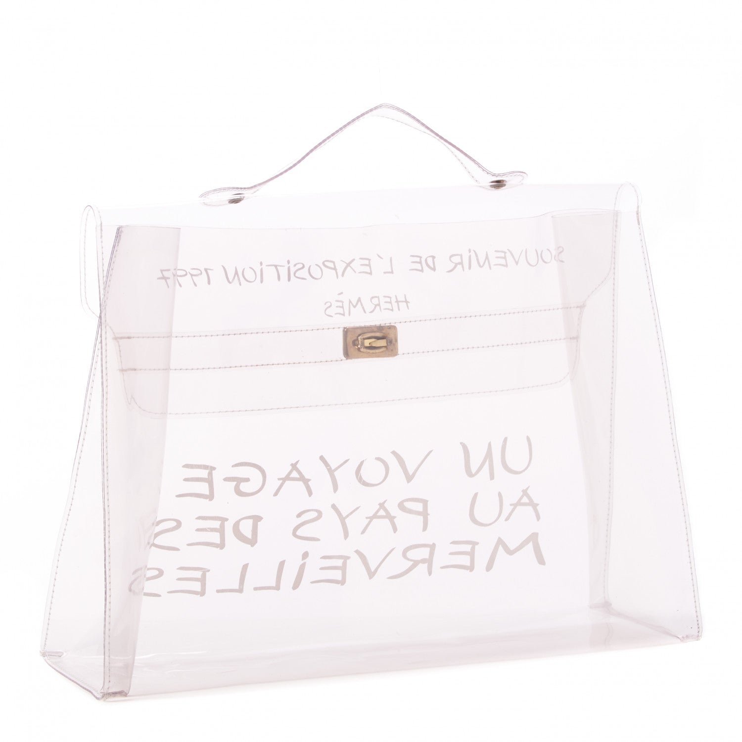 Hermes Vinyl Souvenir De L'Exposition Kelly Transparent 3 of 9
