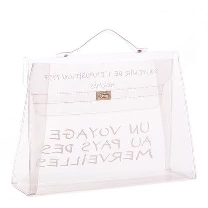 Hermes Vinyl Souvenir De L'Exposition Kelly Transparent 3 of 9