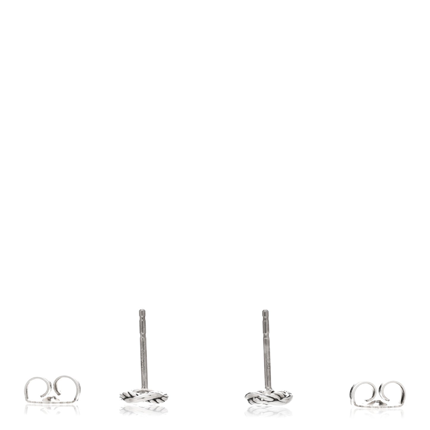 Sterling Silver Diamond 7mm Infinity Stud Earrings