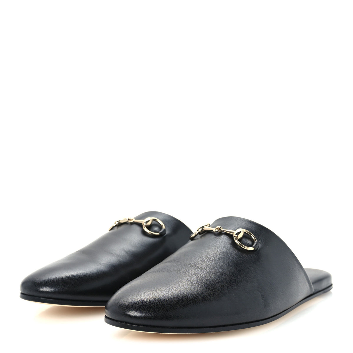 Gucci Nappa Annette Horsebit Slippers 39.5 Black 4 of 10