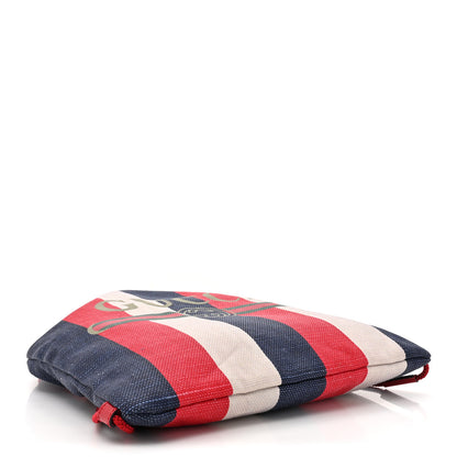 Gucci Canvas Logo Sylvie Stripe Drawstring Backpack Red 4 of 11