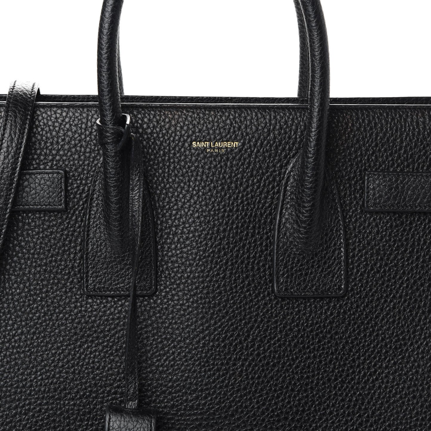 Grained Calfskin Small Sac De Jour Black