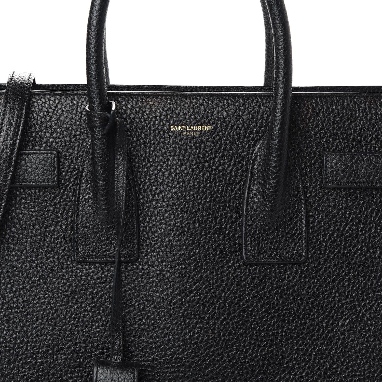 Saint Laurent Grained Calfskin Small Sac De Jour Black 9 of 9