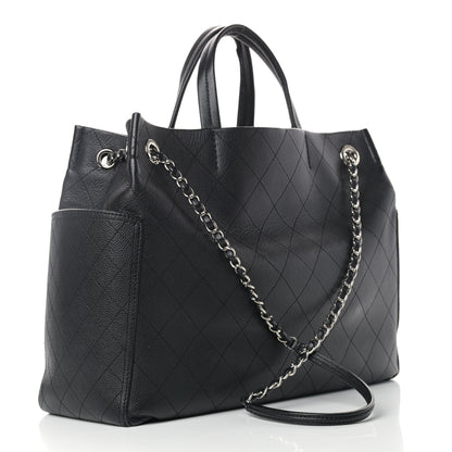 Chanel Grained Calfskin CC Pocket Tote Black 3 of 14