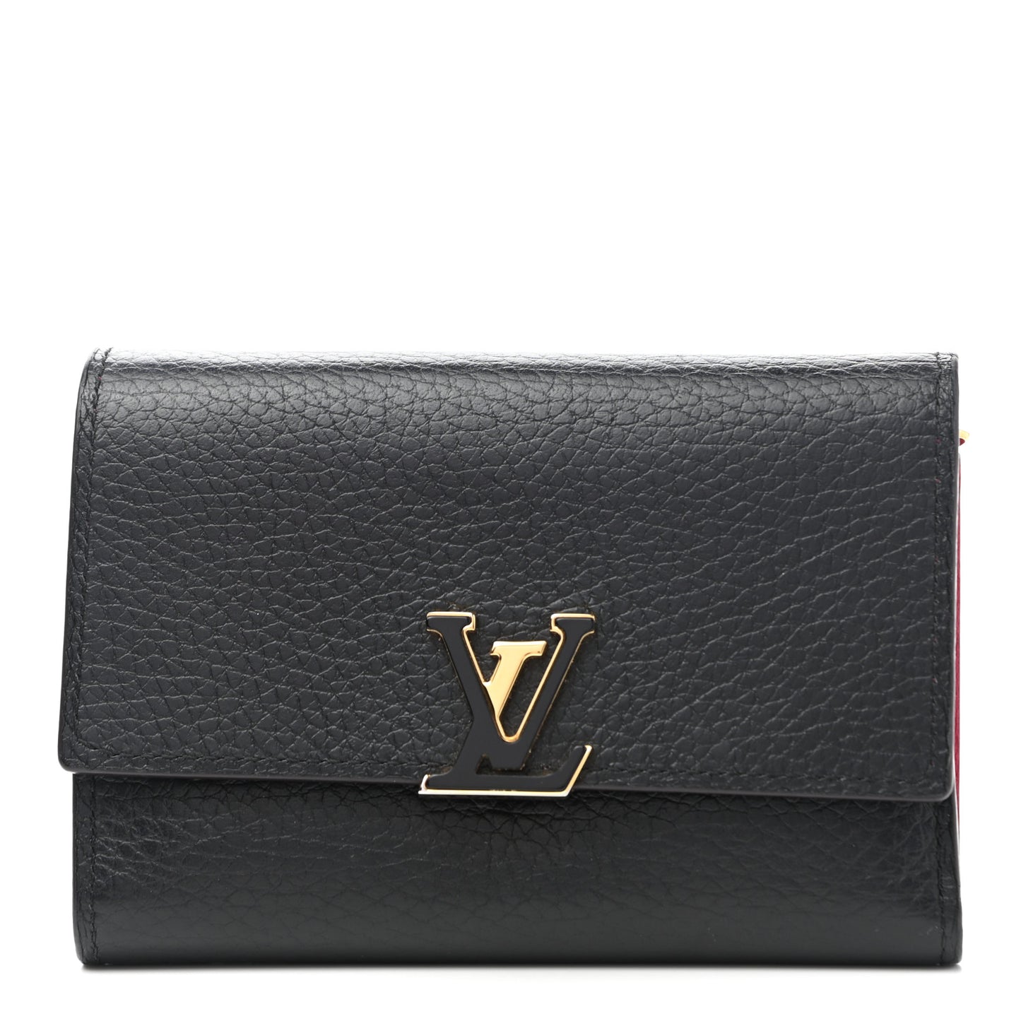 Taurillon Capucines Compact Wallet Black