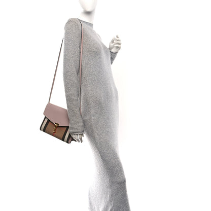 Burberry Derby Calfskin House Check Small Macken Crossbody Bag Pale Orchid 2 of 10