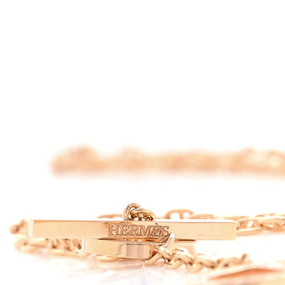 Hermes 18K Rose Gold Diamond GM Chaine D'Ancre Contour Pendant Necklace SH 4 of 5