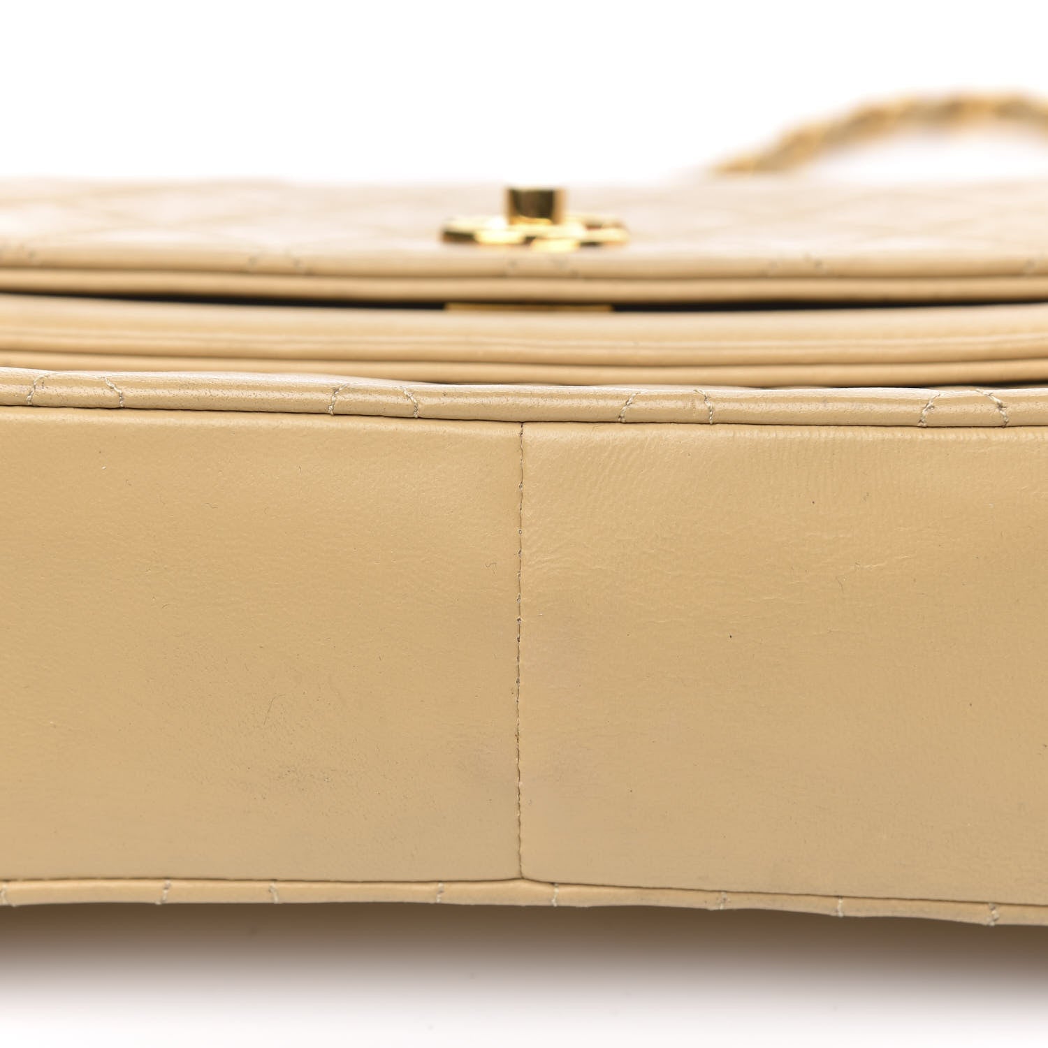 Chanel Lambskin Quilted Medium Double Flap Beige 7 of 15