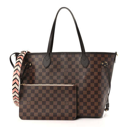 Louis Vuitton Damier Ebene Braided Neverfull MM Pink 1 of 9