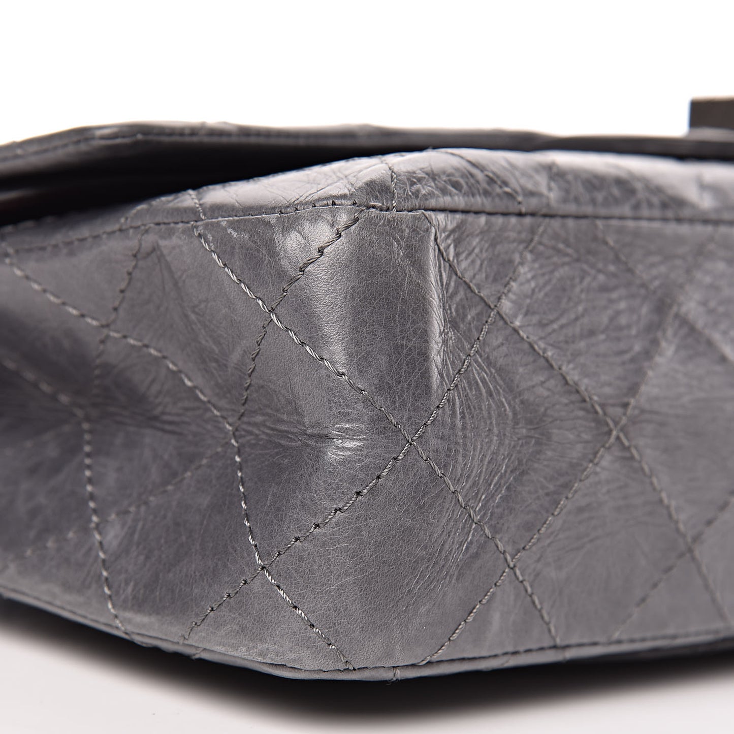 Aged Calfskin Quilted 50th Anniversary 2.55 Reissue 227 Flap Grey
